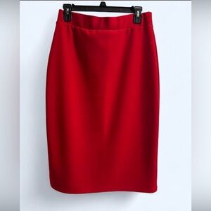 Classic Red Pencil Skirt - Women SZ Large NWOT